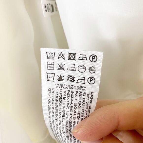 Mango White One Shoulder Wide Leg Cropped Jumpsuit XS NWT - Picture 9 of 9